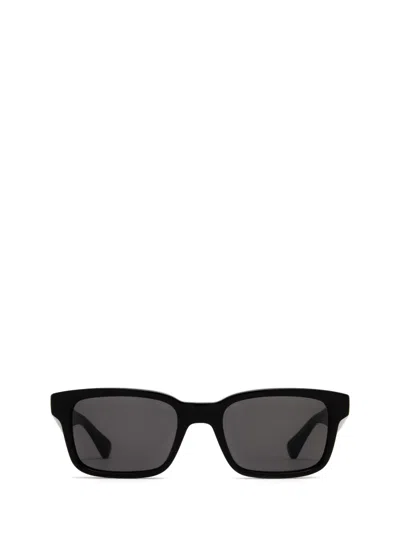 Bottega Veneta Eyewear Bv1146s Black Sunglasses In Shiny Black & Solid Grey