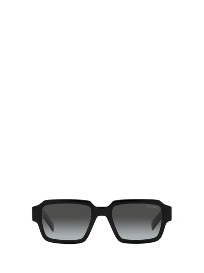 Prada Pr 02zs Graphite Stone Male Eyeglasses In Black