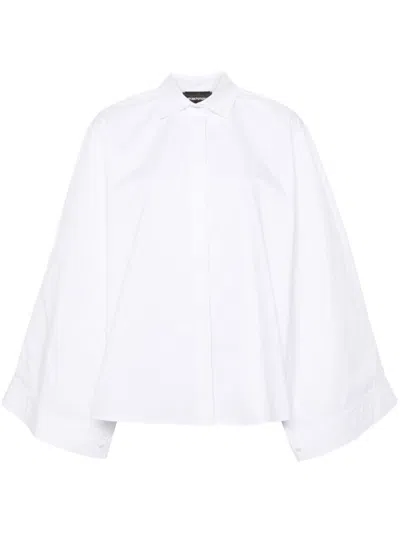 Emporio Armani Oversize Cotton Shirt In White