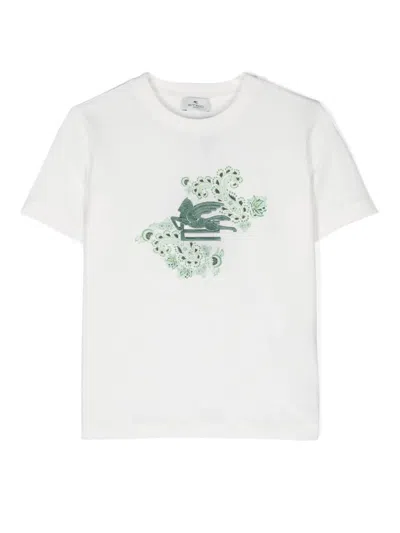 Etro Kids' Pegaso-motif T-shirt In White