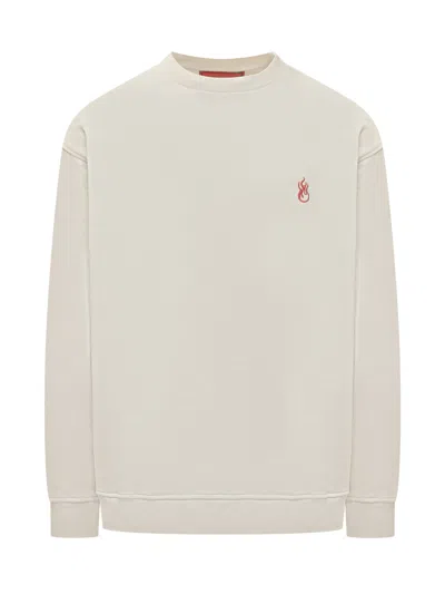 Vision Of Super Flames Sweatshirt In White