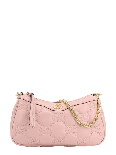 Gucci Gg Matelassé Leather Shoulder Bag In Pink