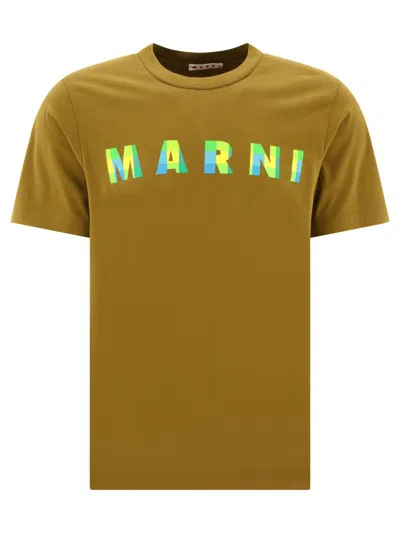 Marni "gingham" T-shirt In Green