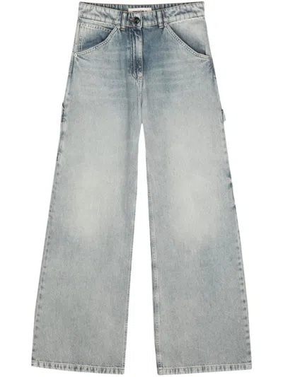 Semicouture Cargo Jeans In Blue
