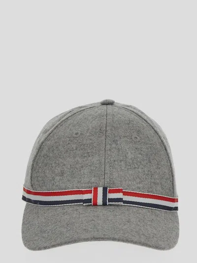 Thom Browne Bow Baseball Cap In Grey