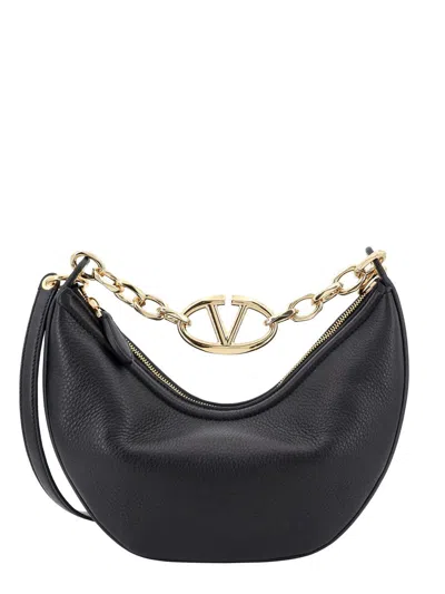 Valentino Garavani Vlogo Moon Bag In Black