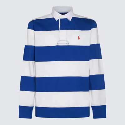 Polo Ralph Lauren White And Blue Cotton Polo Shirt In Cruise Royal/cls Oxford White