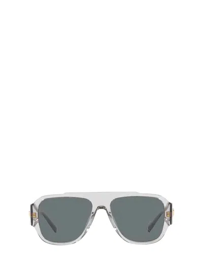 Versace Eyewear Piolt Eyewear Sunglasses In Transparent Grey