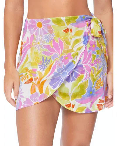 Raisins Juniors' Sunshine Wrap Swim Cover-up Skirt In Multi Color