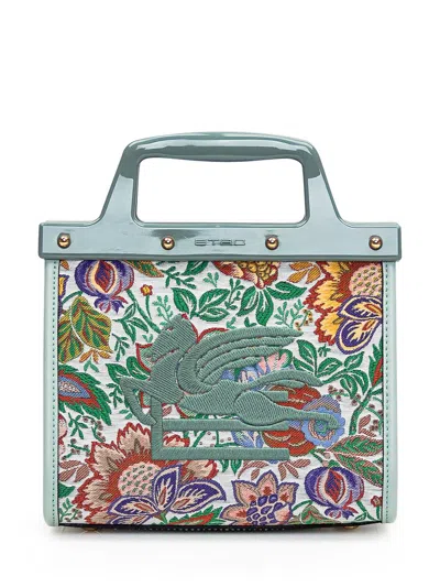 Etro Small Floral Jacquard Love Trotter Tote Bag In Multicolor