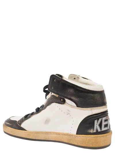 Golden Goose Sky-star Leather Sneakers In White