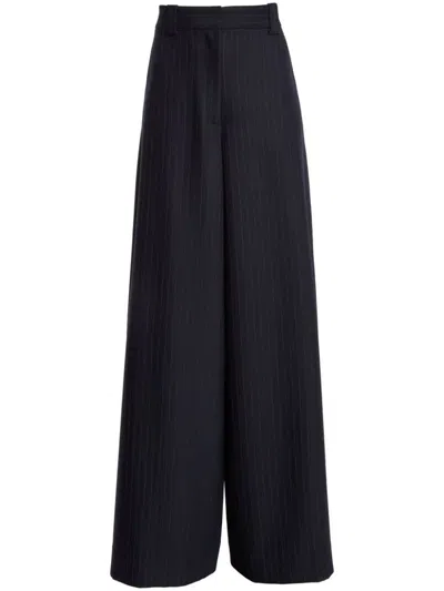 Khaite Striped Trousers The Jacob Clothing In Blue
