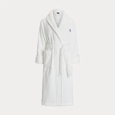 Polo Ralph Lauren Shawl-collar Printed-back Dressing Gown In Admiral Bear