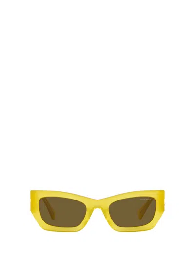 Miu Miu Eyewear Sunglasses In Ananas Opal