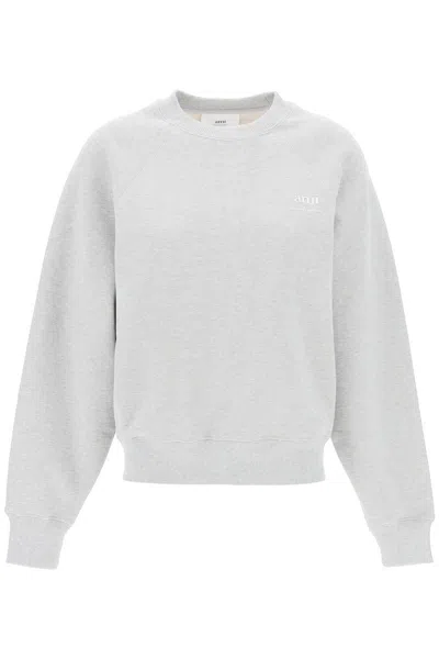 Ami Alexandre Mattiussi Grey Crewneck Sweatshirt In Ash Grey/0951