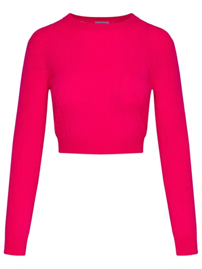Patou Fuchsia Wool Blend Jumper In Pink