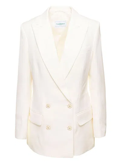 Casablanca Off-white Double-breasted Tailored Blazer