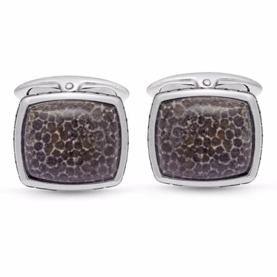 Gucci Fossil Agate Stone Cufflinks