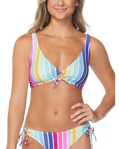 Raisins Juniors West Side Printed Bikini Top Sweet Side Tie Bikini Bottoms In Multi Color