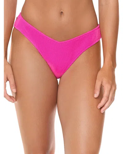Raisins Juniors' Oahu Ribbed Bikini Bottoms In Pink