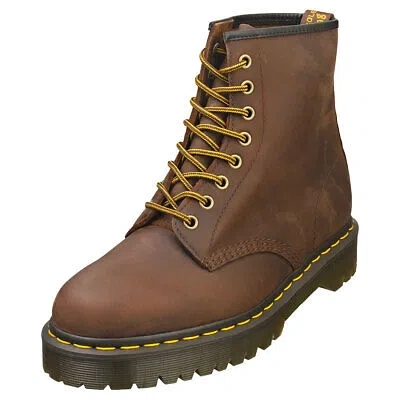 Pre-owned Dr. Martens' Dr. Martens 1460 Bex Herren Dark Brown Stiefel Klassisch In Braun