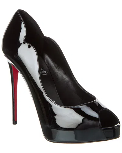 Christian Louboutin Womens Black Hot Chick Alta 120 Patent-leather Heeled Sandals