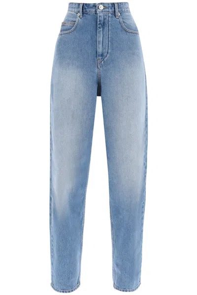 Isabel Marant Étoile Corsy High-rise Tapered Jeans In Blue