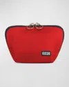 Kusshi Everyday Makeup Bag In Red/leopard Nylon