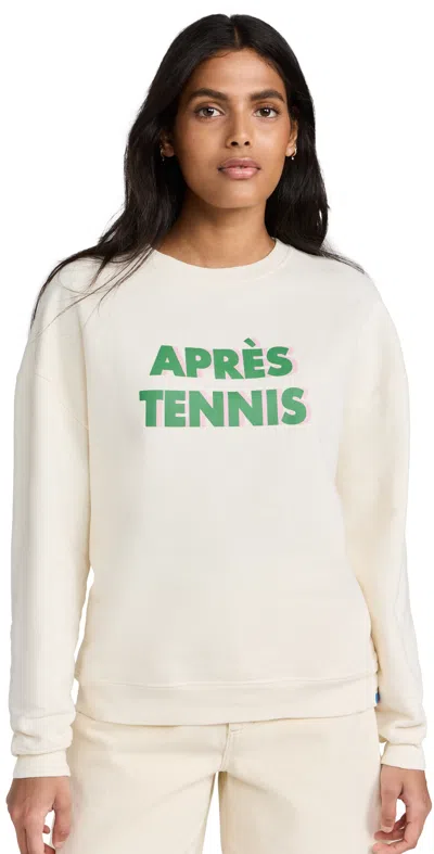 Kule Apres Tennis Sweatshirt In Cream