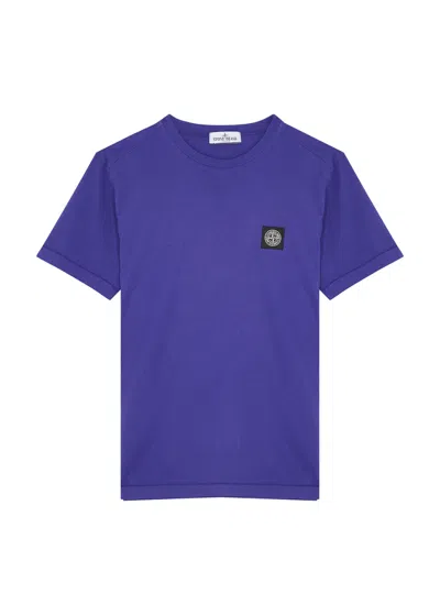Stone Island Cotton T-shirt In Blue Royal