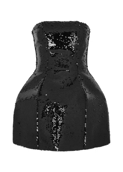 Giuseppe Di Morabito Black Sequin Mini Dress