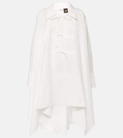 Loewe + Paula's Ibiza Cotton-blend Poplin Midi Shirt Dress In White