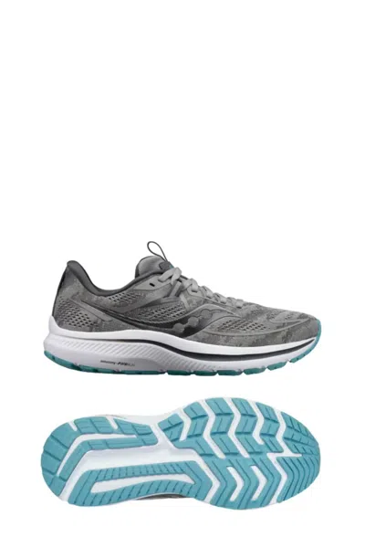 Saucony Women's Omni 21 Running Shoes - D/wide Width In Alloy/rainfall In Multi