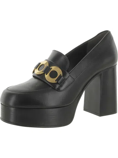 See By Chloé Jenny Womens Leather Platform Loafer Heels In Black