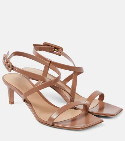 Gianvito Rossi Lindsay 55 Leather Sandals In Brown