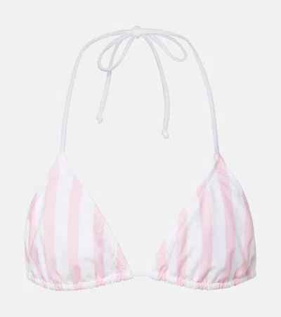 Bananhot Striped Bikini Top In Pink