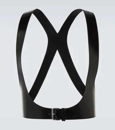 Alexander Mcqueen Leather Harness In Gold
