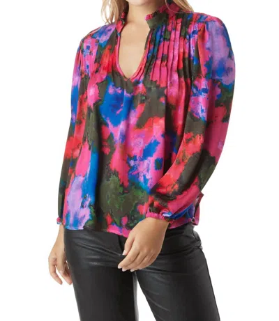 Crosby By Mollie Burch Gabby Blouse In Blurred Floral In Multi