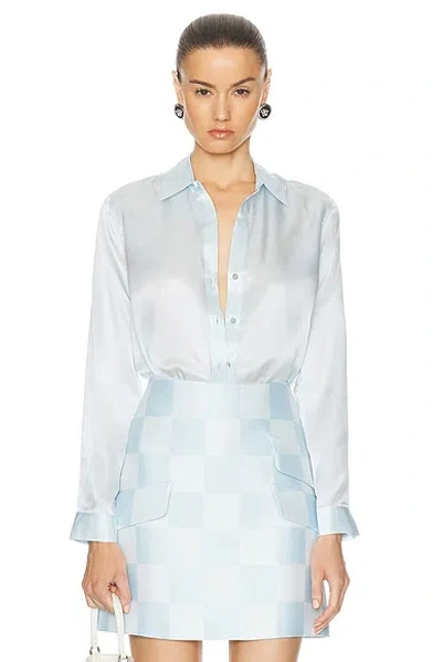 L Agence Tyler Blouse In Ice Water