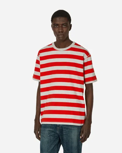 Junya Watanabe Striped T-shirt Grey / Red In Multicolor