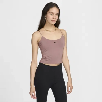 Nike Women's  Sportswear Chill Knit Tight Cami Tank Top In Purple
