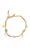 Joie Digiovanni Summer Dream Knotted Silk 18k Yellow Gold Multi-stone Necklace