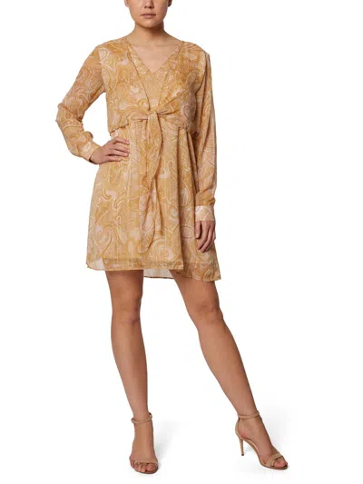 Laundry By Shelli Segal Womens Chiffon Metallic Cocktail And Party Dress In Multi