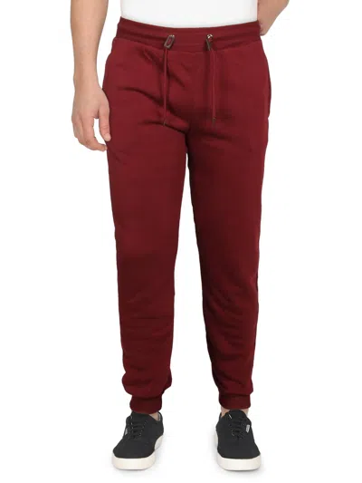 Blue Ice Mens Comfy Comfortable Jogger Pants In Red