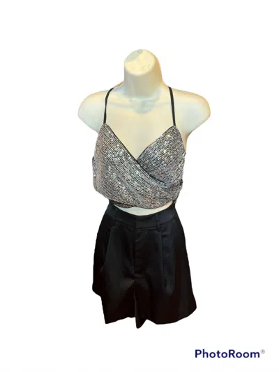 Le Lis Sequin Top In Silver
