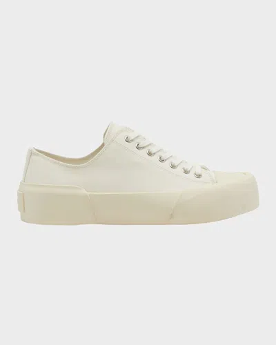 Jil Sander Low-top Canvas Sneakers In White