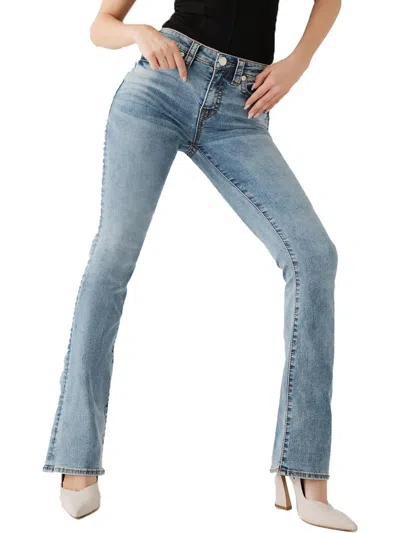 True Religion Becca Womens Mid Rise Stretch Bootcut Jeans In Multi