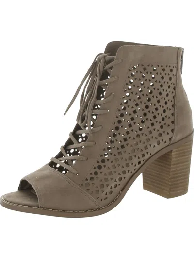 Vince Camuto Womens Suede Lace-up Booties In Brown