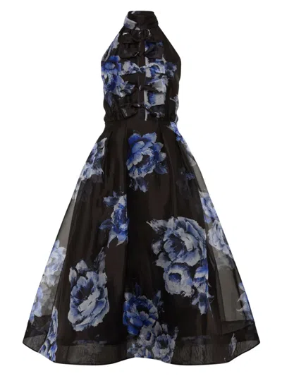 Rebecca Vallance Florentine Halter Midi Dress In Print