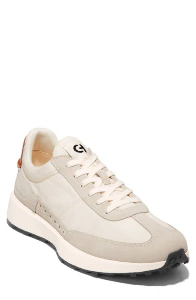 Cole Haan Men's Grand Crosscourt Midtown Mixed-media Lace-up Sneakers In Ivory/ Optic White/ Gum